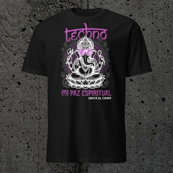 Camiseta techno Mi Paz Espiritual Rave Basic con diseño gráfico frontal