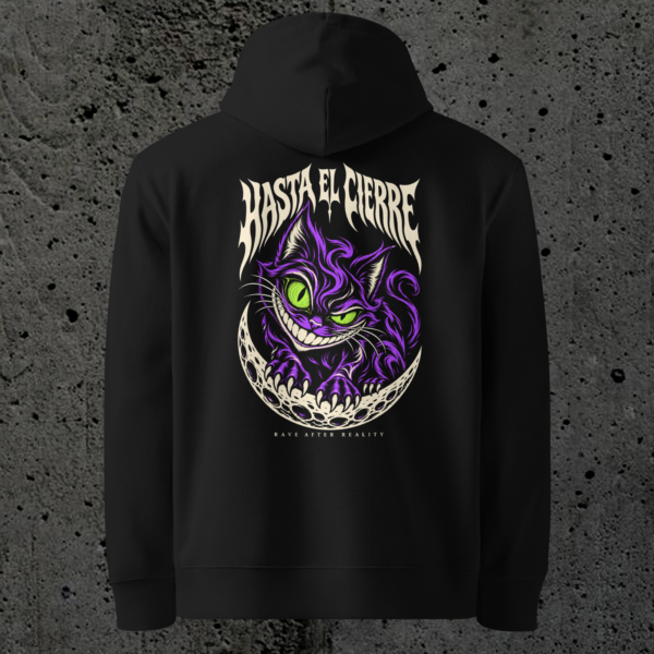 Sudadera Rave "GATO DE CHESHIRE" | Techno Streetwear Eco-Friendly